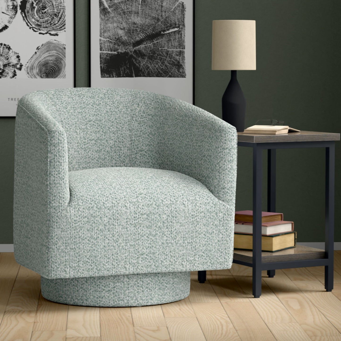 Accent Chair With Swivel Function Emerald Home