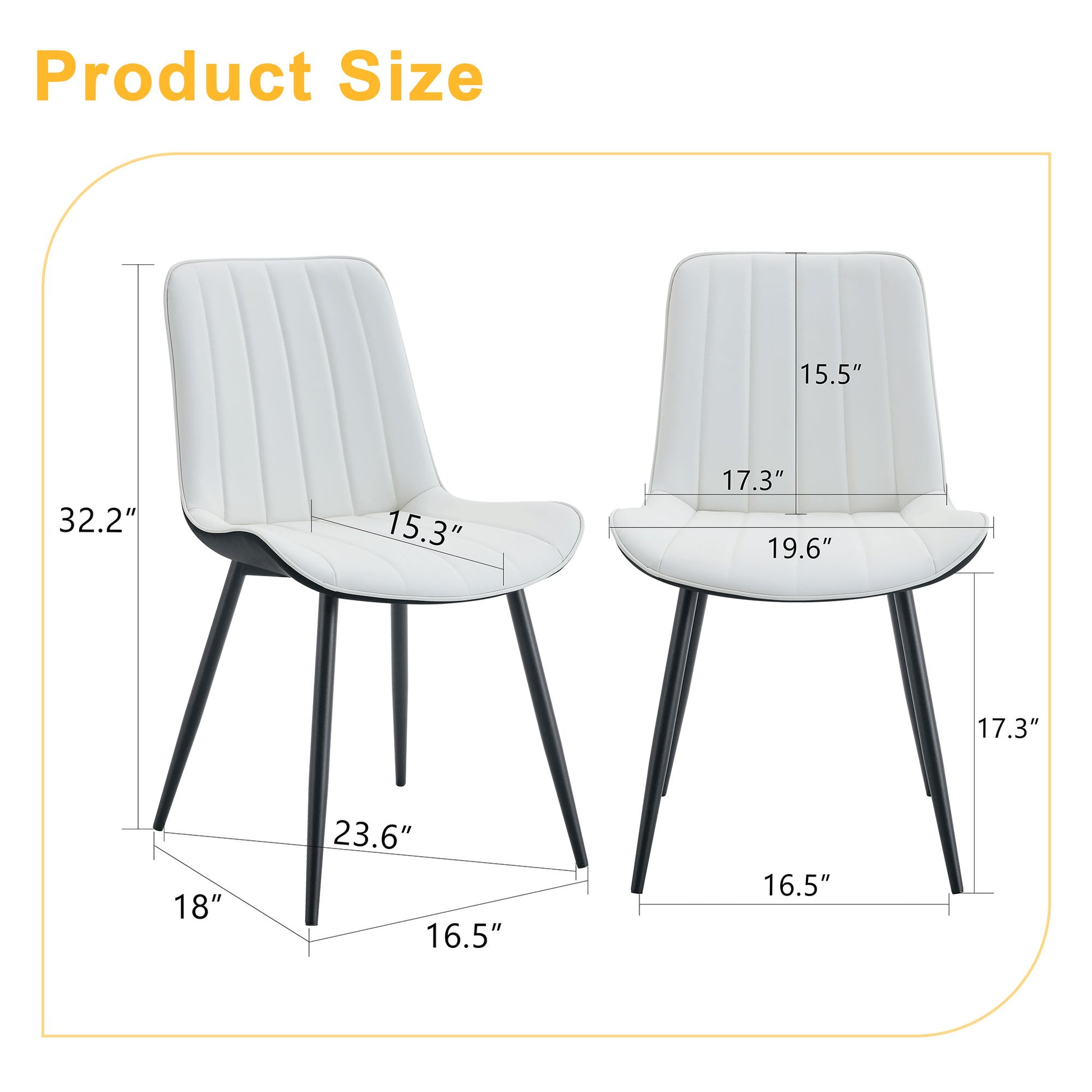 Modern Style Extended Seat Cushion Dining Chair Set Home Essentials