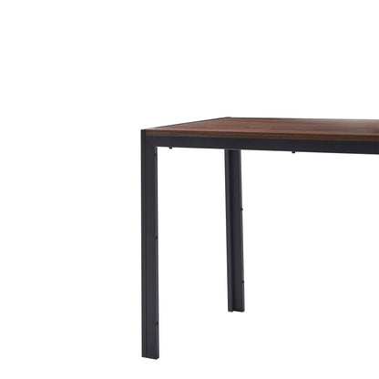 Creative Design Veneered MDF Wood Structure Rectangular Walnut Dining Table - Walnut Home Essentials