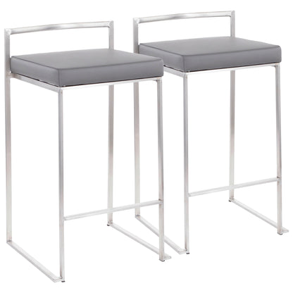 Fuji - Contemporary Elegant Stackable Counter Stool Set Lumi Source