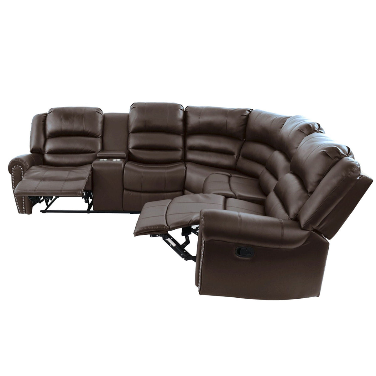 Reclining Sectional Sofa With Console Home Essentials