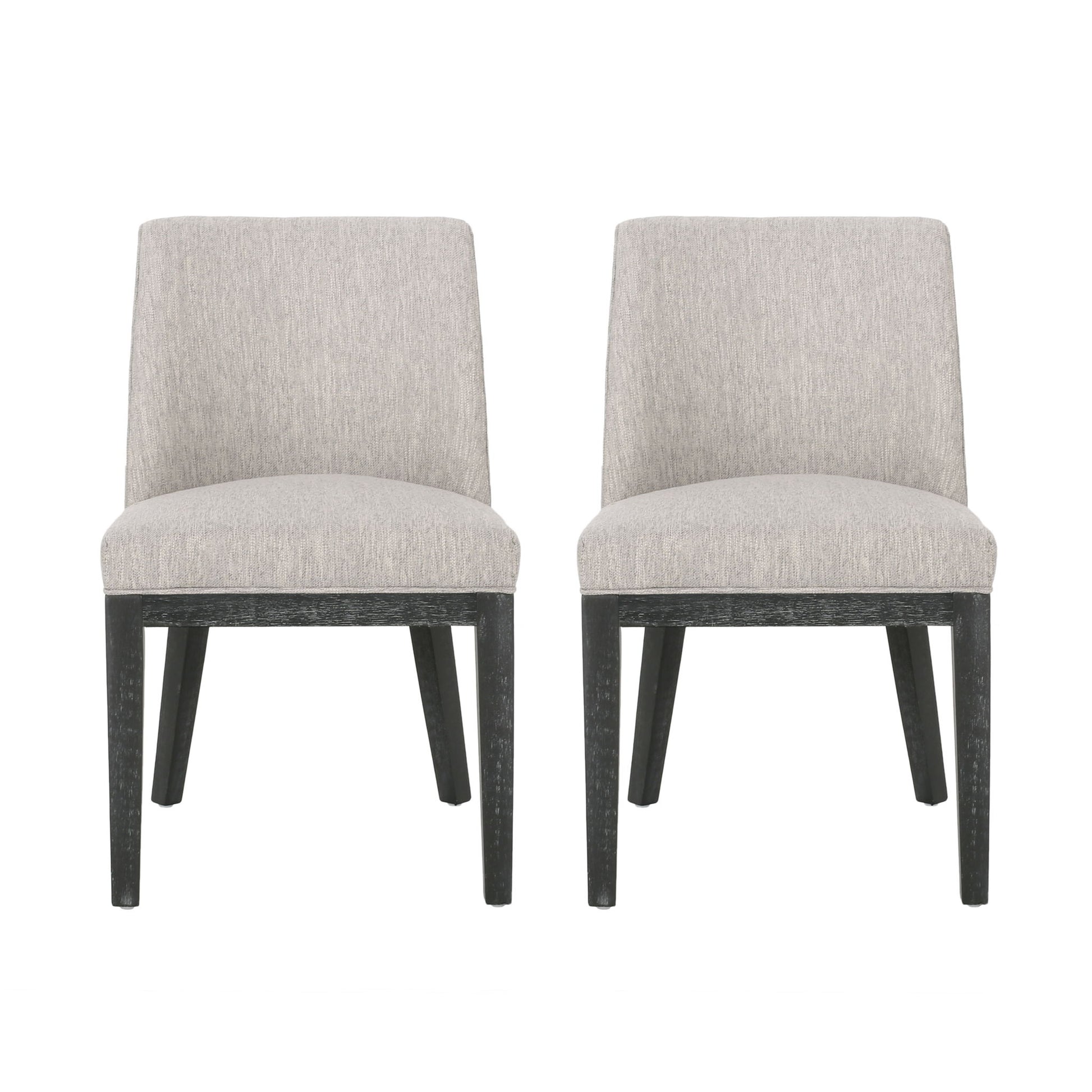 Modern Dining Chair With Durable Fabric Upholstery And Sturdy Wooden Frame (Set of 2) Noble House