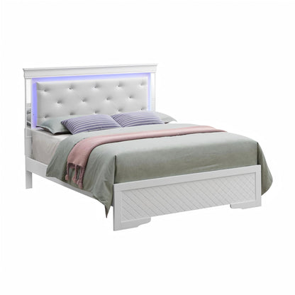 Bed With LED Light Accents Headboard Glory Furniture