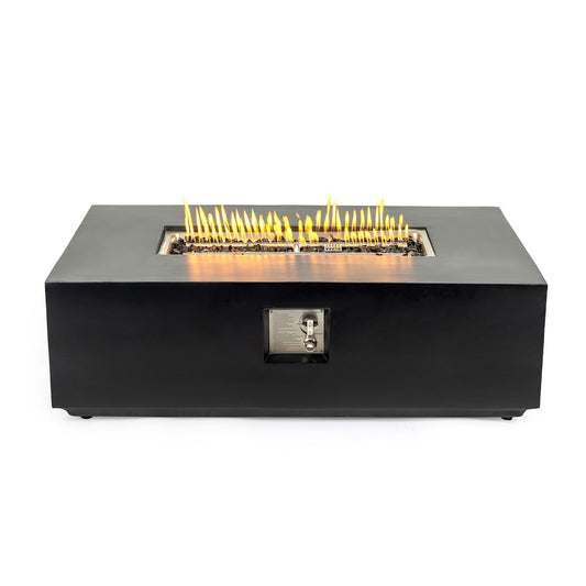 Propane / Natural Gas Fire Pit Table, 50,000 BTU - Charcoal LSI Patio Furniture