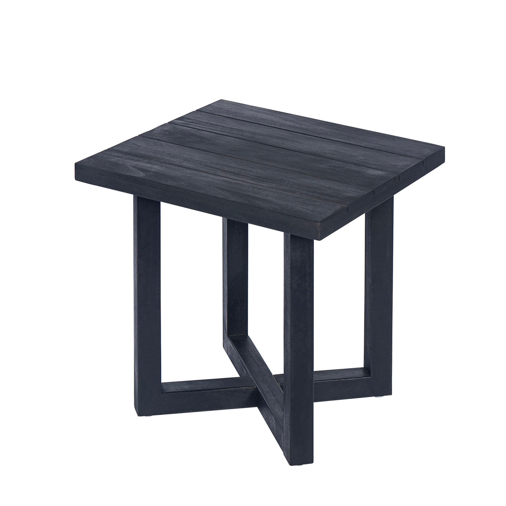 Ella - Square Side Table With Cross Stretcher Base Noble House