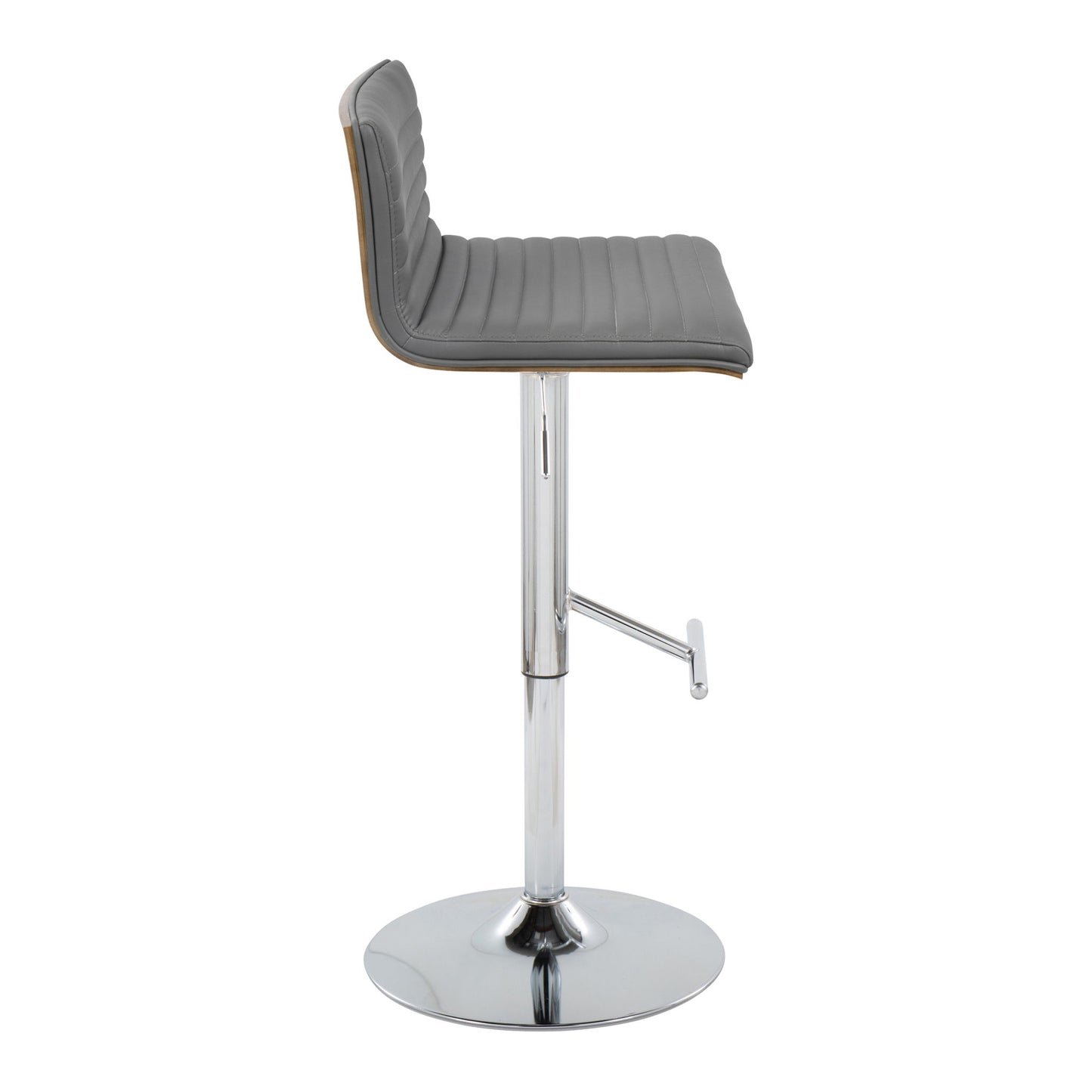 Mason - Contemporary Adjustable Barstool & Swivel With Straight T Footrest (Set of 2) Lumi Source