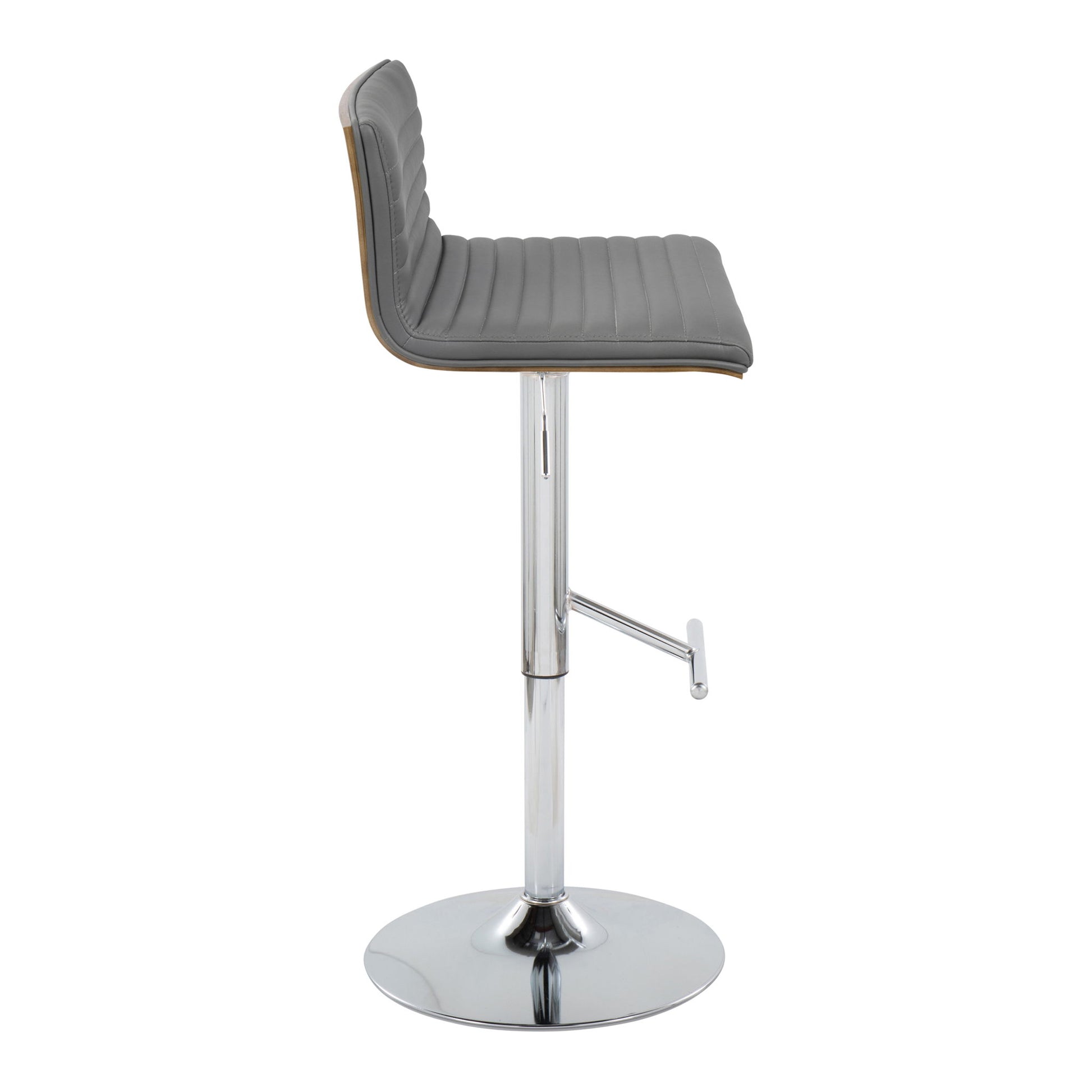Mason - Contemporary Adjustable Barstool & Swivel With Straight T Footrest (Set of 2) Lumi Source