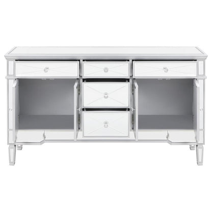 Duchess - 5-Drawer Mirrored Storage Accent Cabinet - Silver CoasterElevations