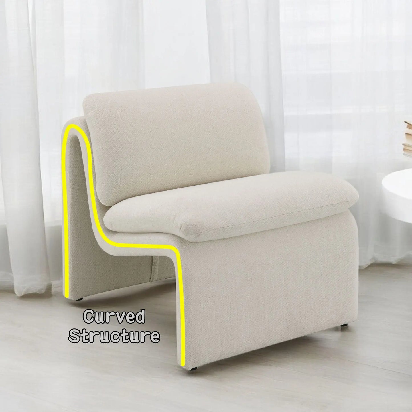 Jaeda - Innovative Elegance Accent Chair In Curved Shape Acme