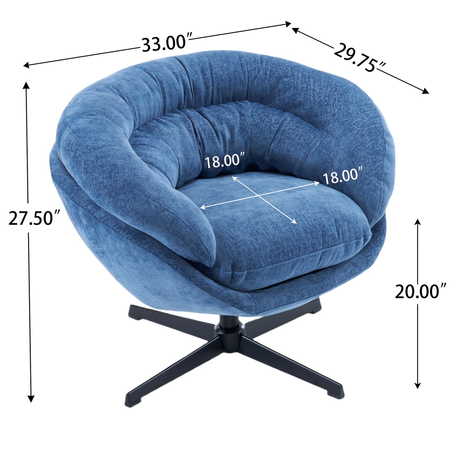 Modern Chenille Office Chair With 360 Degree Swivel Noble House