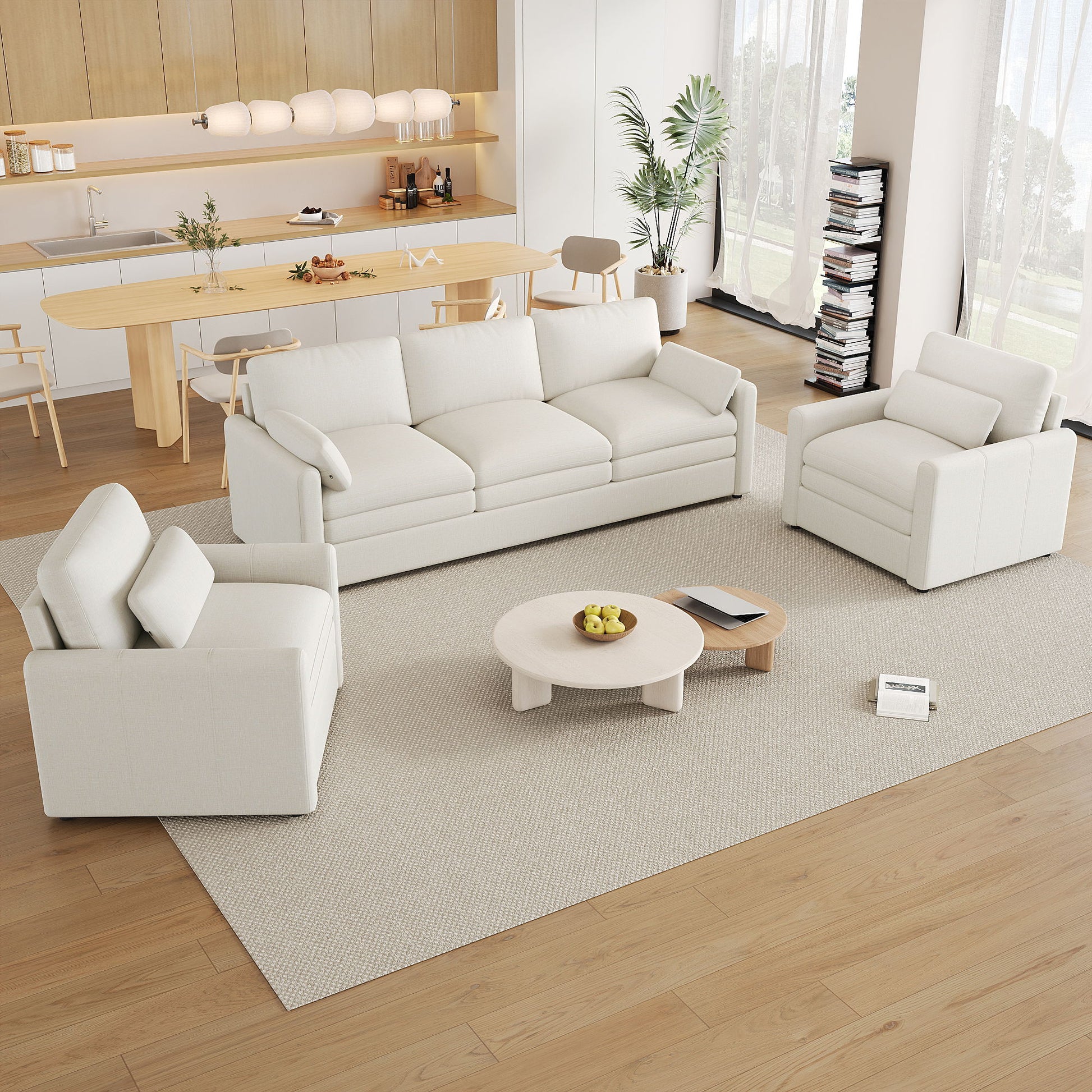 Cloud Sofa Set Couch For Living Room Hearth and Haven