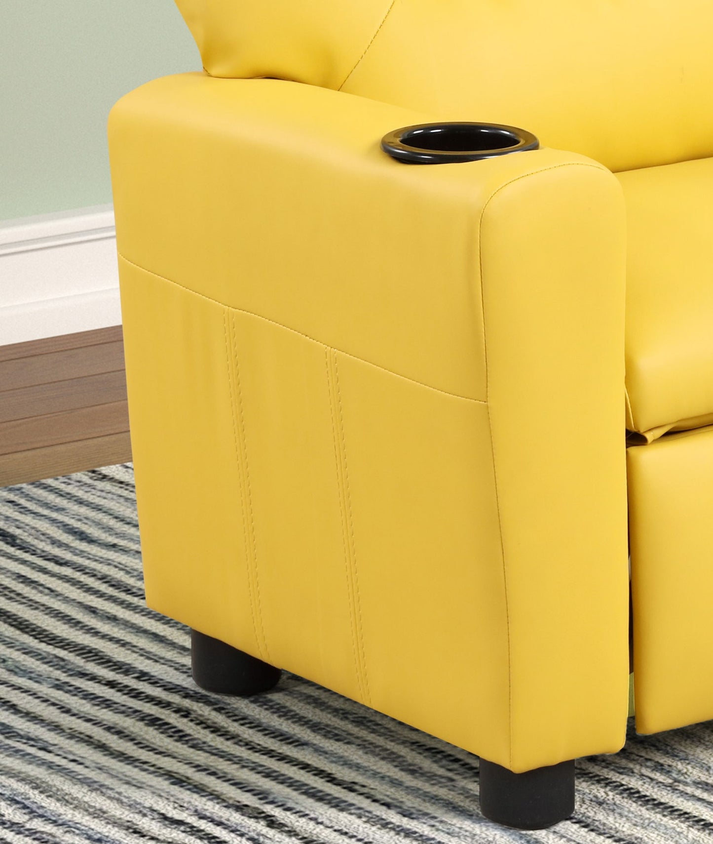 Marisa - PU Leather Kids Recliner Chair With Cupholder Lilola Home