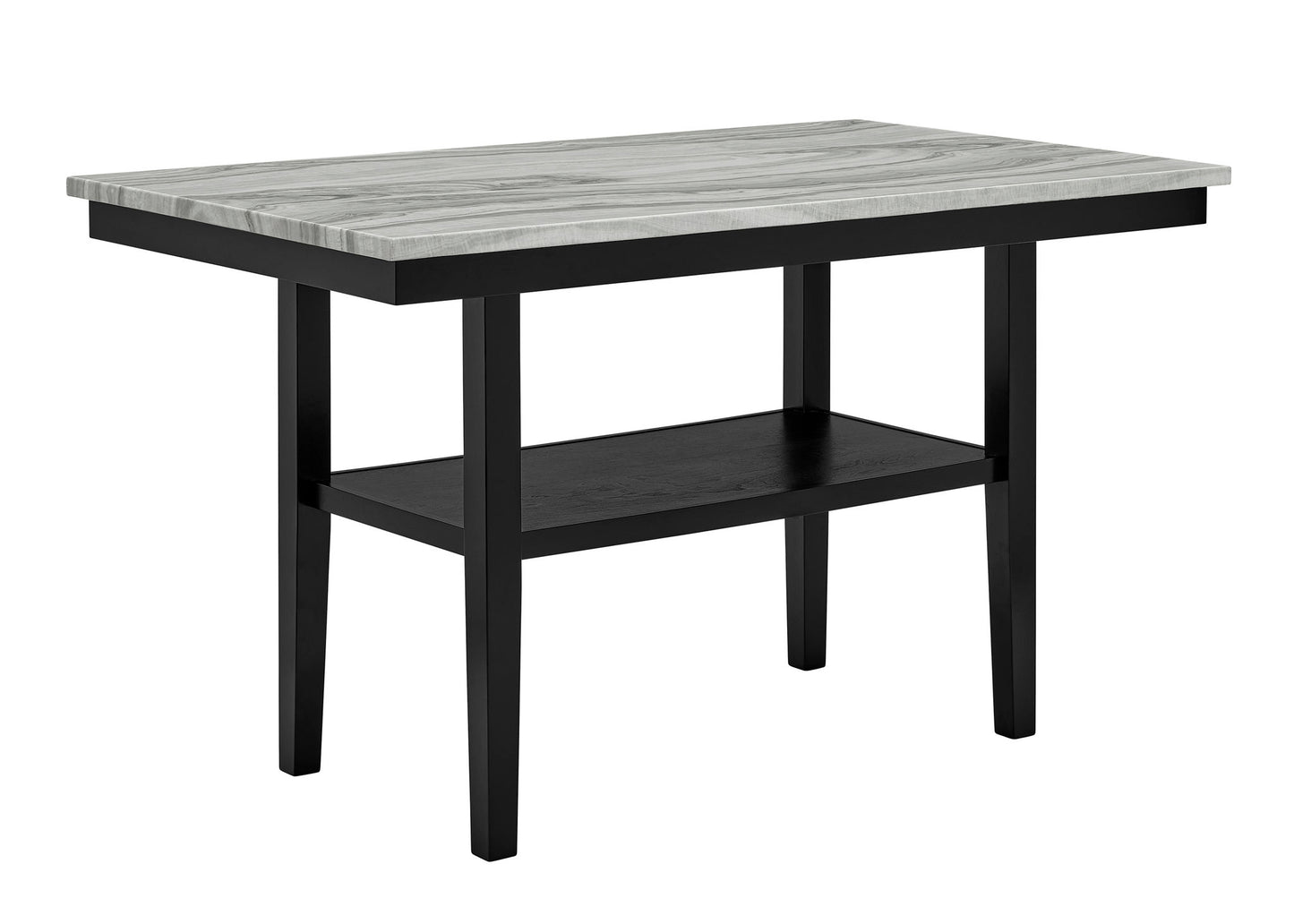 Marbel - Faux Marble Counter Height Set Crown Mark