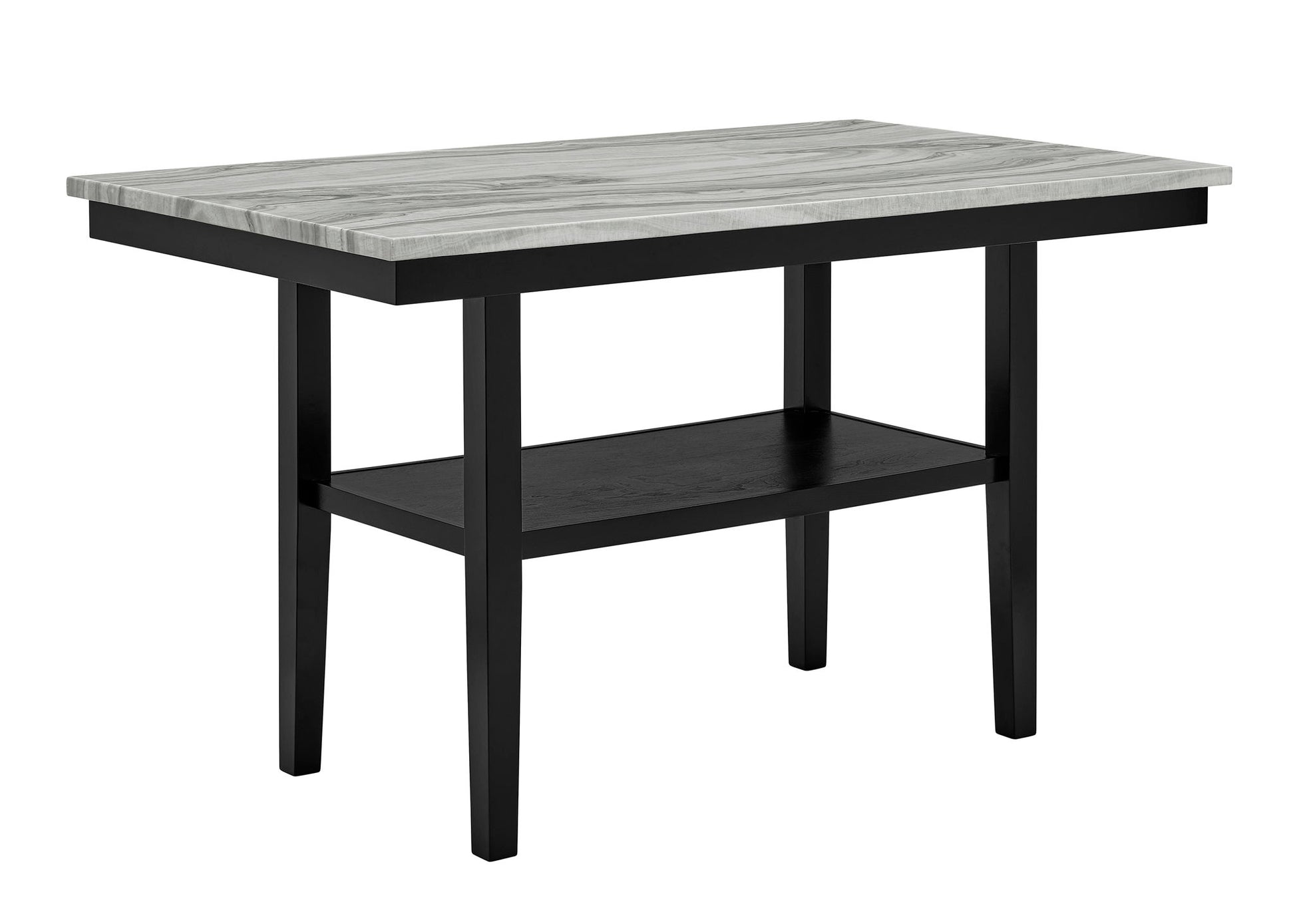 Marbel - Faux Marble Counter Height Set Crown Mark