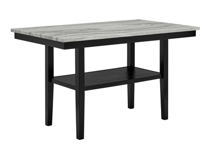 Marbel - Faux Marble Counter Height Set Crown Mark