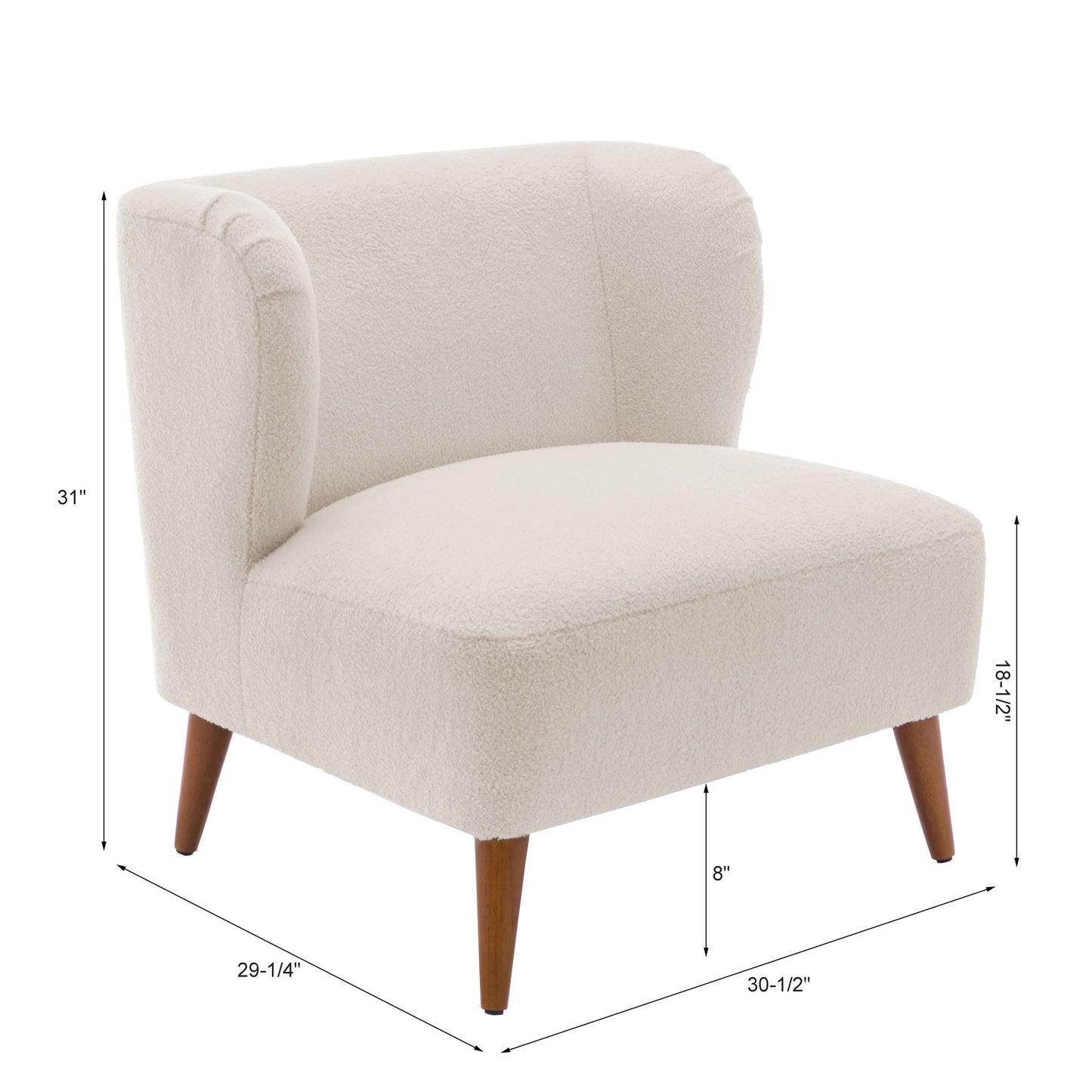 Veda - Accent Chair - White Ridgecrest Home