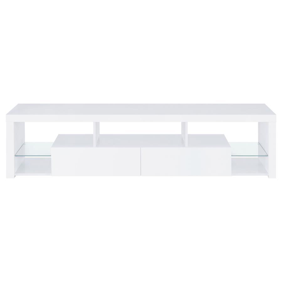 Jude - 2-Drawer Engineered Wood TV Stand - High Gloss White Coaster Fine Furniture