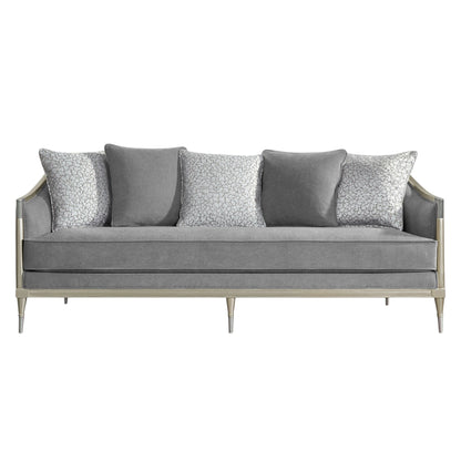 Fernando - Sofa With 5 Pillows - Champagne / Gray Acme