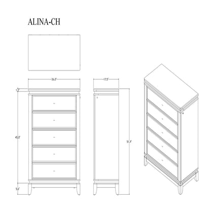 Adalid - Chest With LED Lighting - White Global Furniture USA
