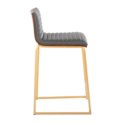 Mason Mara - Contemporary Design Fixed Height Counter Stool (Set of 2) Lumi Source