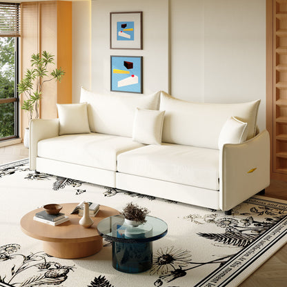 King Pull Out Sofa Bed, 3-In-1 Convertible Bed With 3 Pillows Home Essentials
