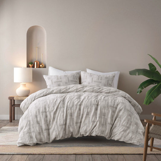 Cairo - 3 Piece King/California King Duvet Set - Ivory INK+IVY