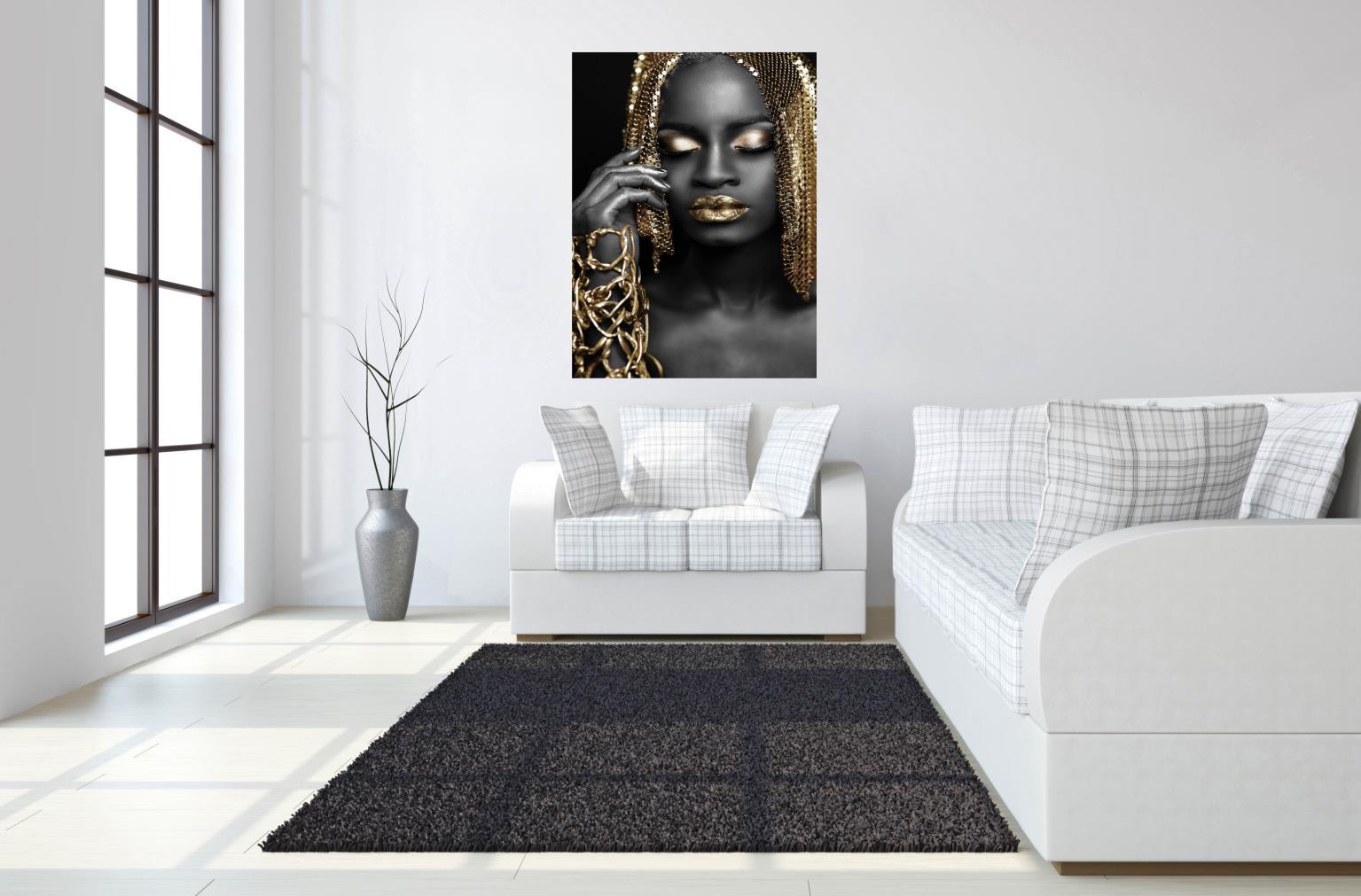 Floating Tempered Glass With Foil All In Gold - Dark Gray - Snoozhouse