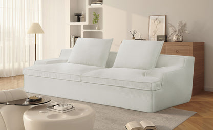 Nimbus - Oversized Full Foam 4 Seater Couch For Living Room Upholstered In Soft Corduroy, Wide Armrests US Pride