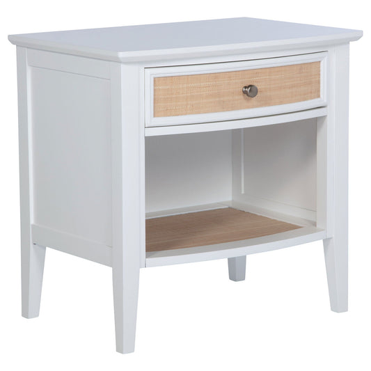 Bexhill - 1-Drawer Nightstand Bedside Table - White Coaster Fine Furniture