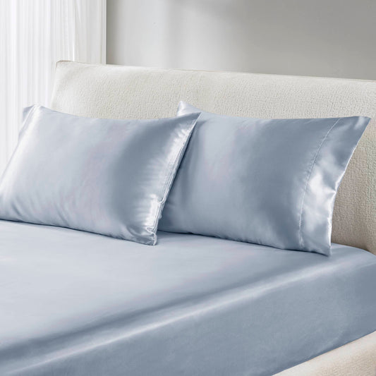 Satin - Standard Luxury Pillowcases (Set of 2) - Blue Madison Park Essentials