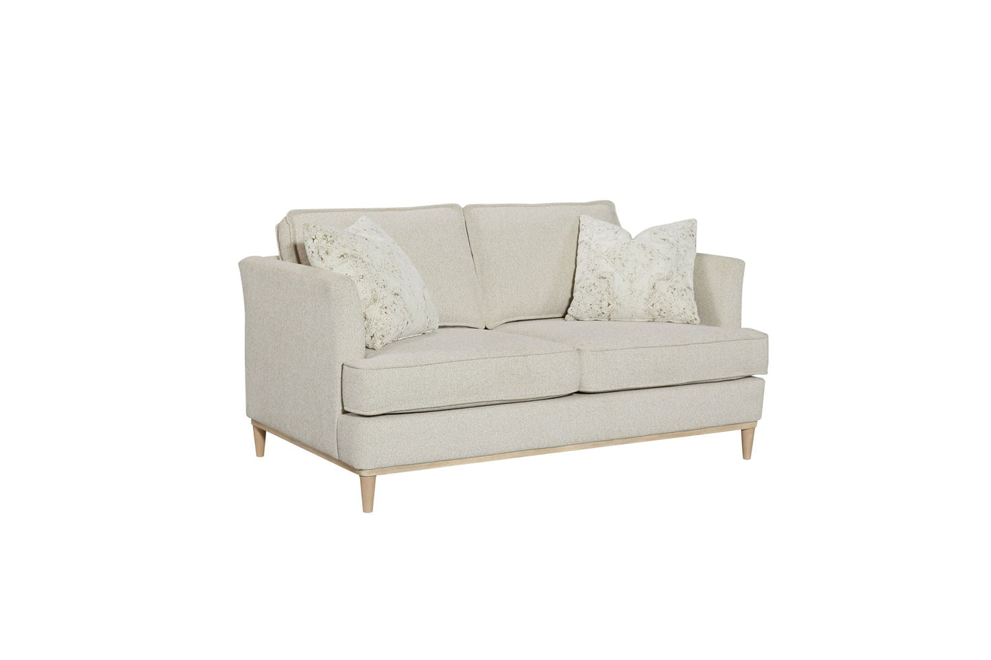 Loveseat With 2 Reversable Cushions And 2 Pillows - Off White Bernards Furniture