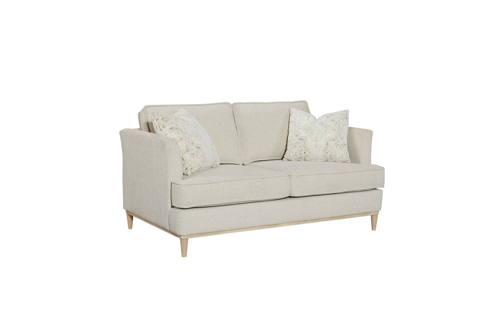 Loveseat With 2 Reversable Cushions And 2 Pillows - Off White Bernards Furniture