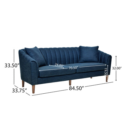 Contemporary 3 Seater Sofa With Accents Noble House