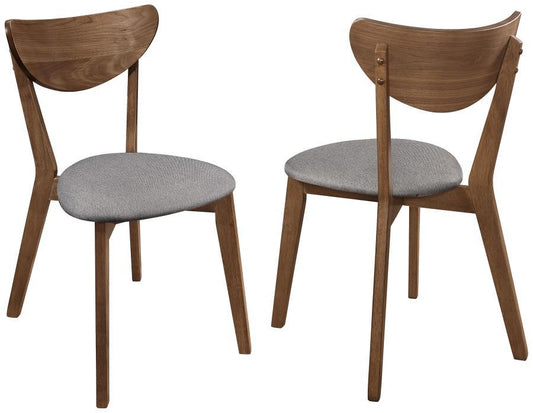 Alfredo - Dining Side Chair (Set of 2) - Gray And Natural Walnut CoasterEveryday