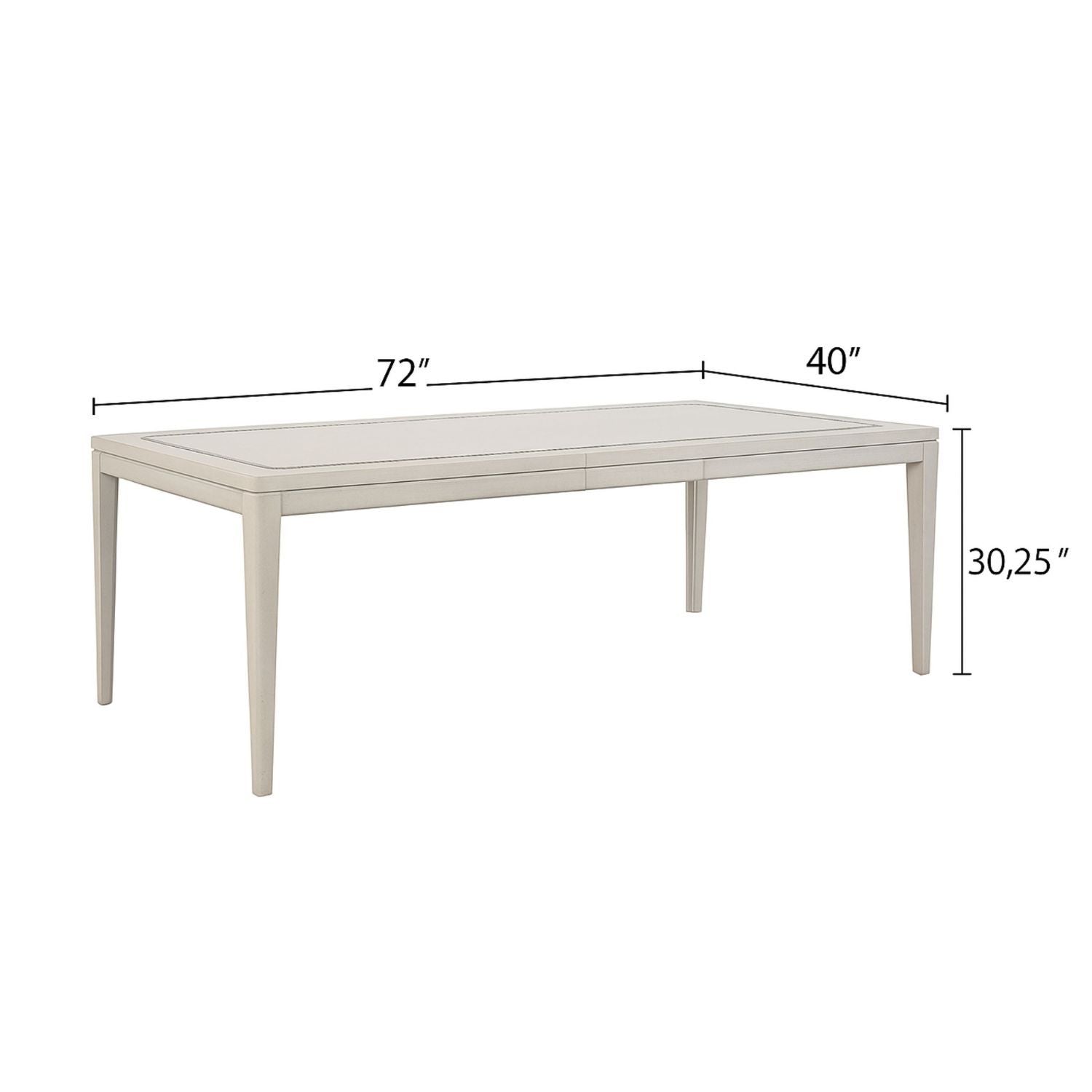 Expandable Dining Table - Vanilla White Bernards Furniture