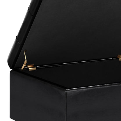 Harrison - Upholstered Coffee Table Storage Ottoman Simpli-Home