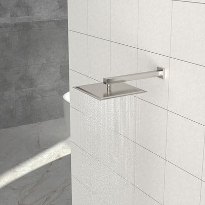 Ultra Thin Square Rainfall Shower Head Stainless Steel, Wall Or Ceiling Mount Daily Nest