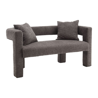 Modern Chenille Loveseat Sofa, Comfy Upholstered 2 Seater Home Essentials