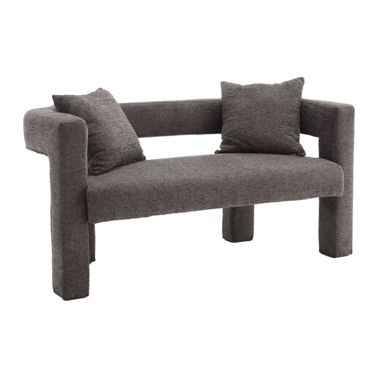 Modern Chenille Loveseat Sofa, Comfy Upholstered 2 Seater Home Essentials