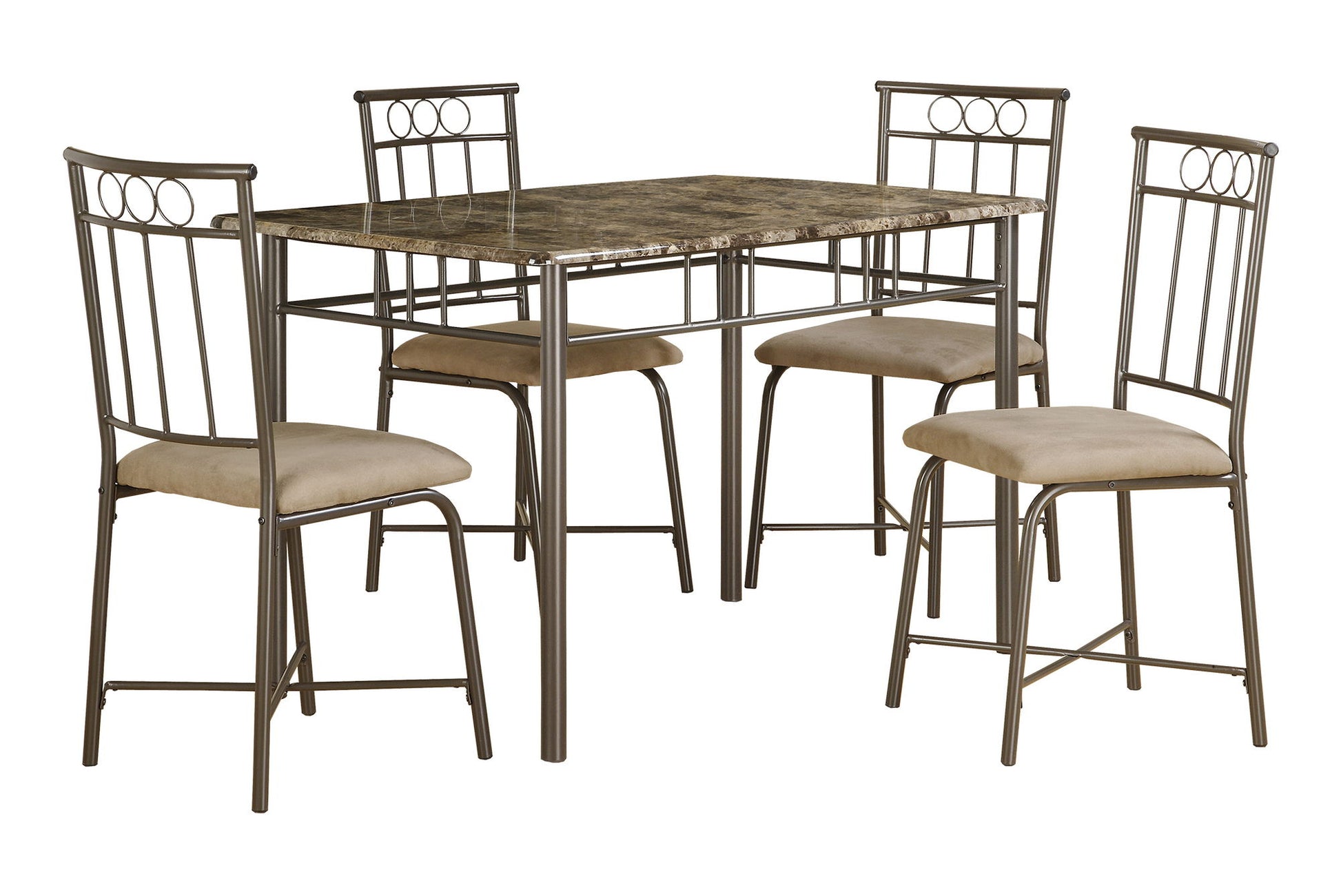 5 Pieces Dining Table Set, Small, Rectangular 8th Street