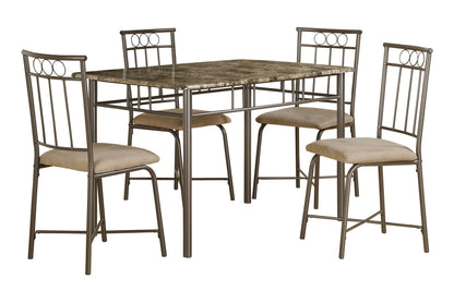 5 Pieces Dining Table Set, Small, Rectangular 8th Street