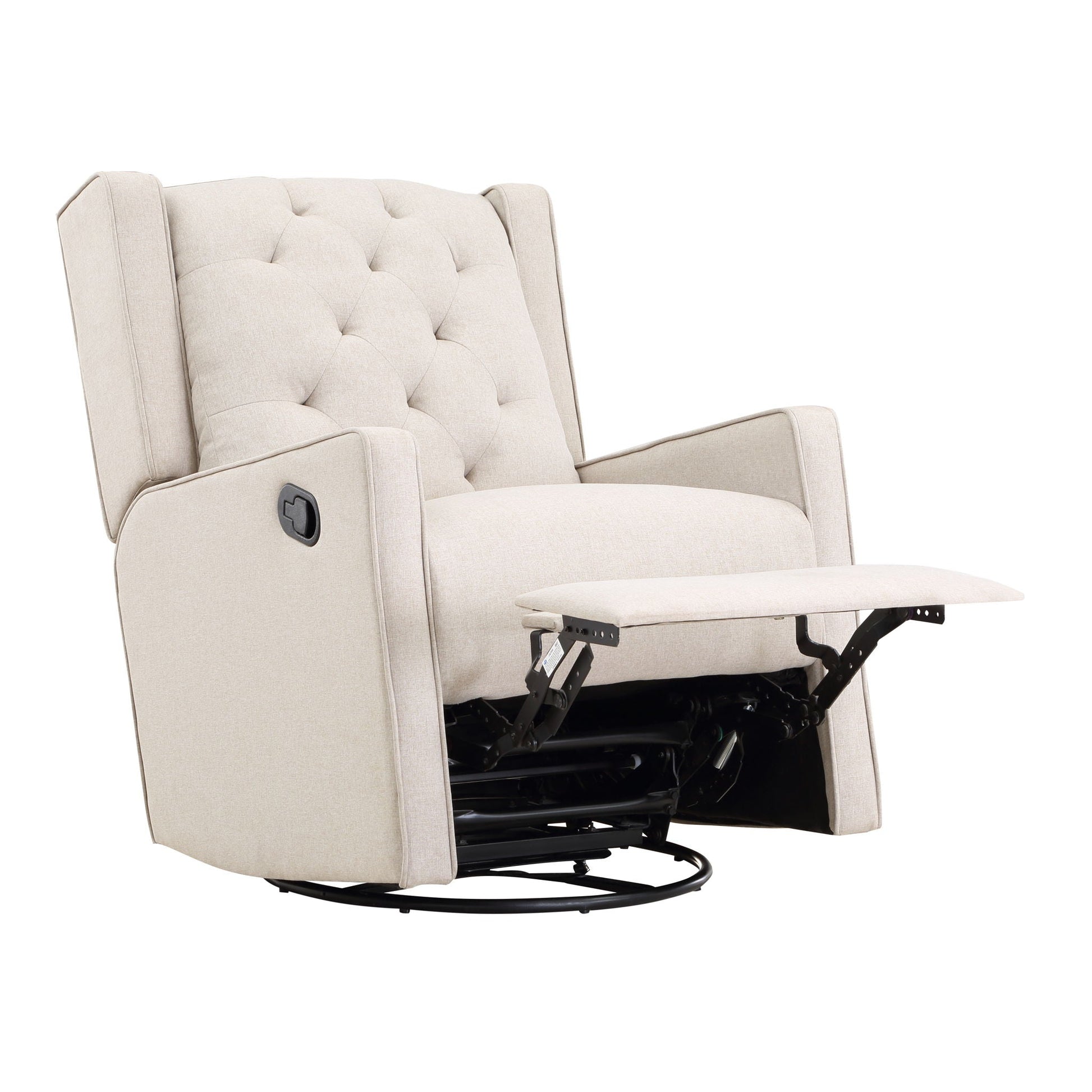 Milah - Gliding Swivel Recliner Tufted Suite Bebe