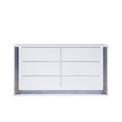 Moon - 5 Pieces Bedroom Set With LED Accent Global Furniture USA