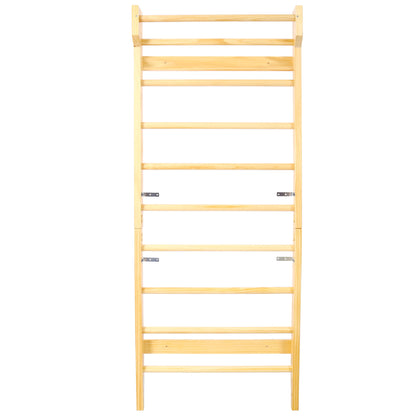 Swedish Ladder, Stall Bars Set For Physical Therapy & Gymnastics - Natural Daily Nest