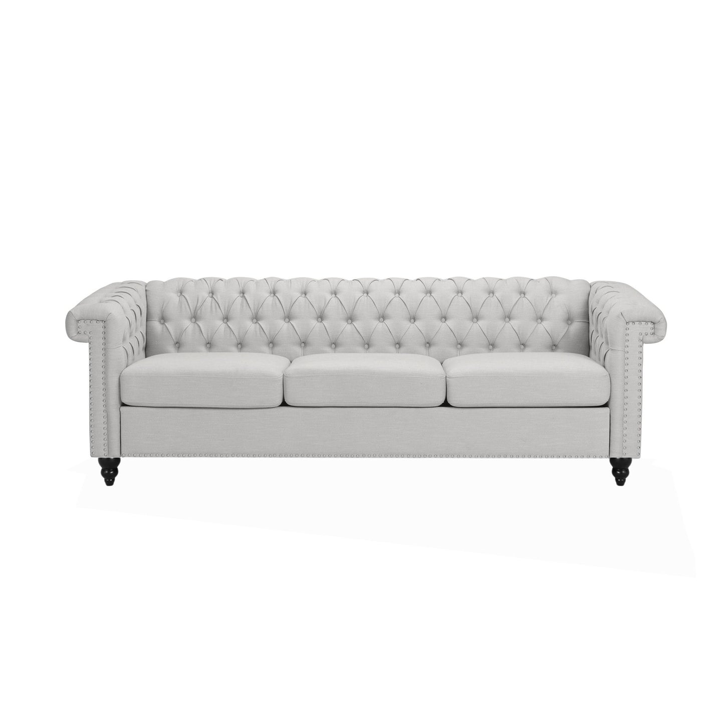 Chesterfield Style 3 Seater Sofa With Deep Button Tufting Noble House