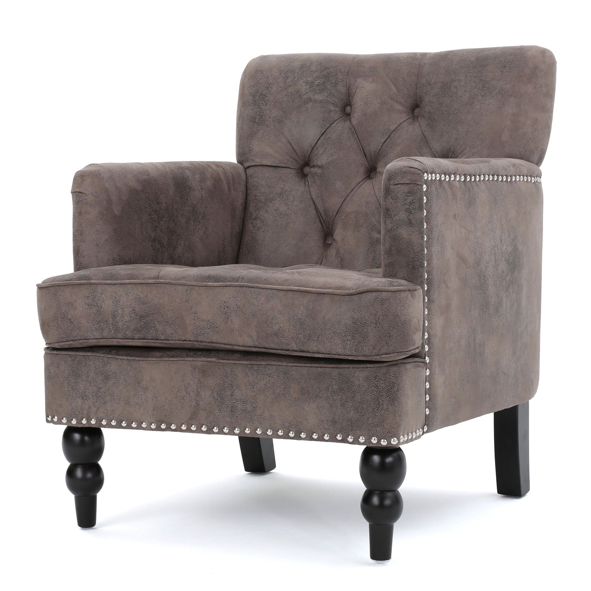 Vitality - Club Chair With Button Tufted Diamond Stitching And Turned Legs Noble House