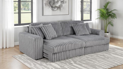 Jacana - Corduroy Upholstered Dual Power Chaise Sofa Coaster Fine Furniture