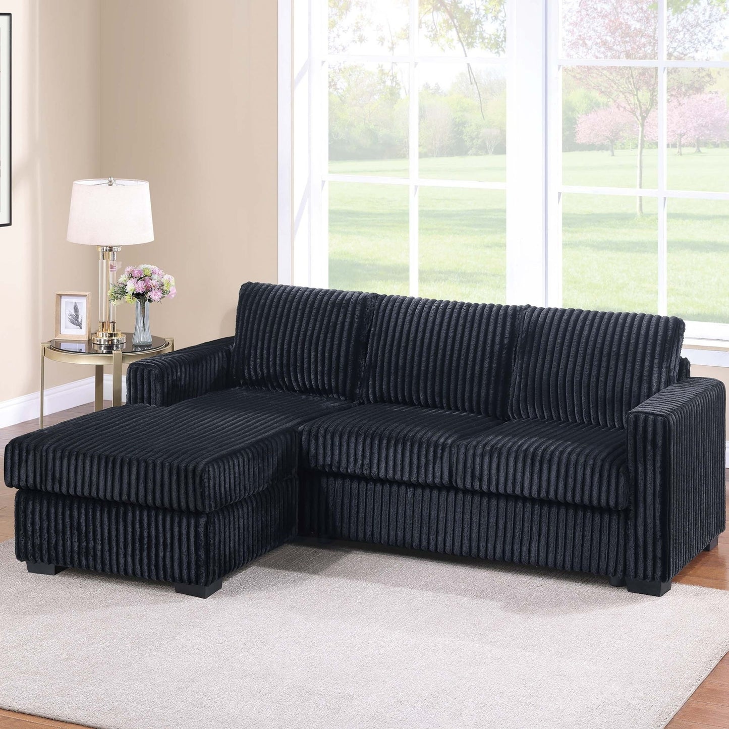 Modern L-Shaped Sectional Sofa Home Essentials