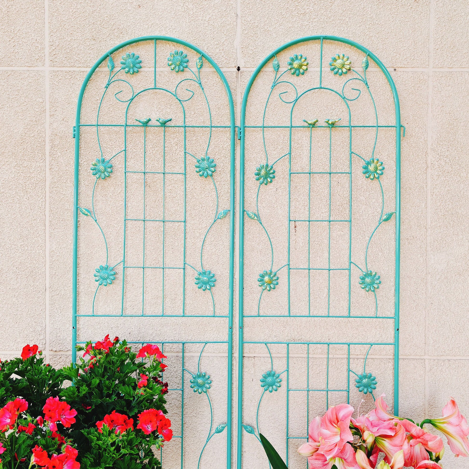 Metal Garden Trellis Rustproof Trellis For Climbing Plant Outdoor Flower Support Daily Nest