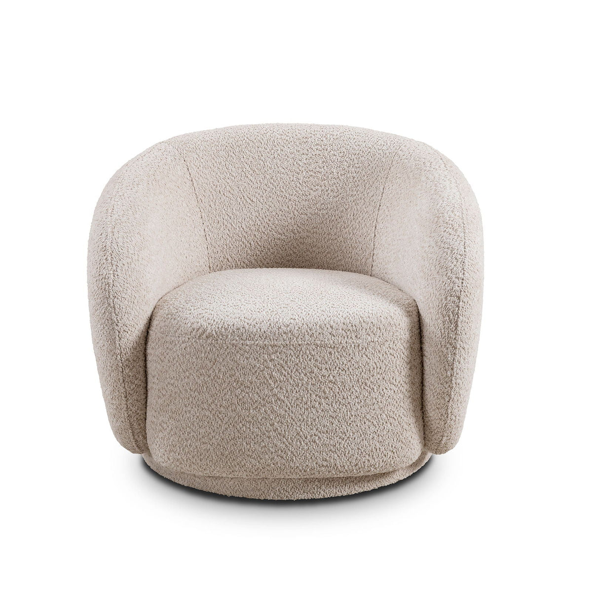 Swivel Accent Upholstered Barrel Chair - Beige Home Essentials